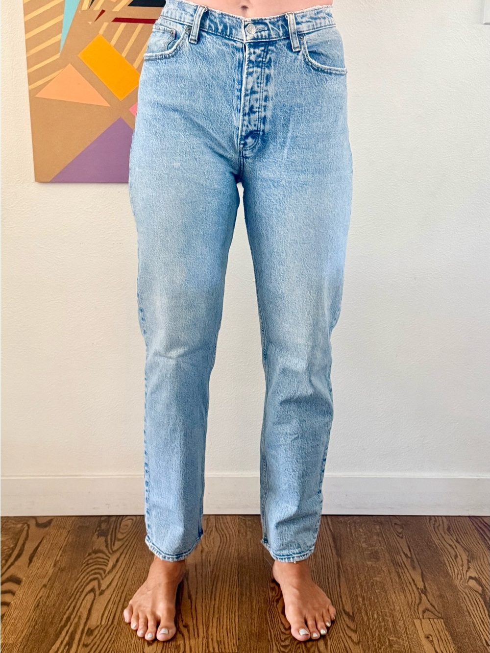 Abercrombie & Fitch Light Blue Women's Straight-Leg Jeans